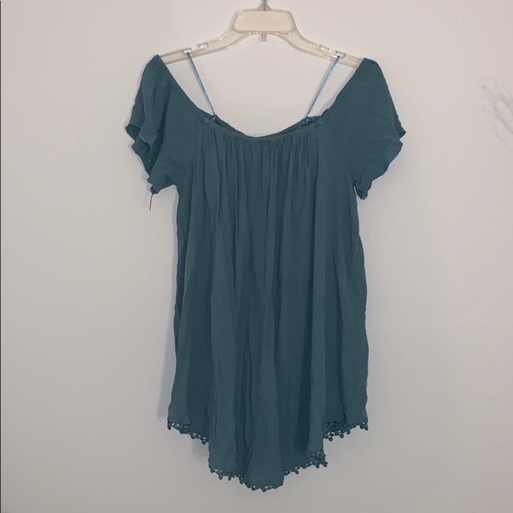 O’Neill Aqua Blue off the shoulder dress